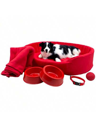 Kit Pet Grande Cama Europa com Mantinha e Acessórios Fofos