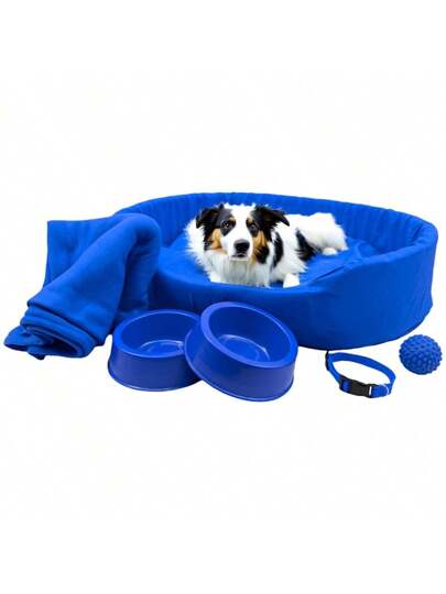 Kit Pet Grande Cama Europa com Mantinha e Acessórios Fofos