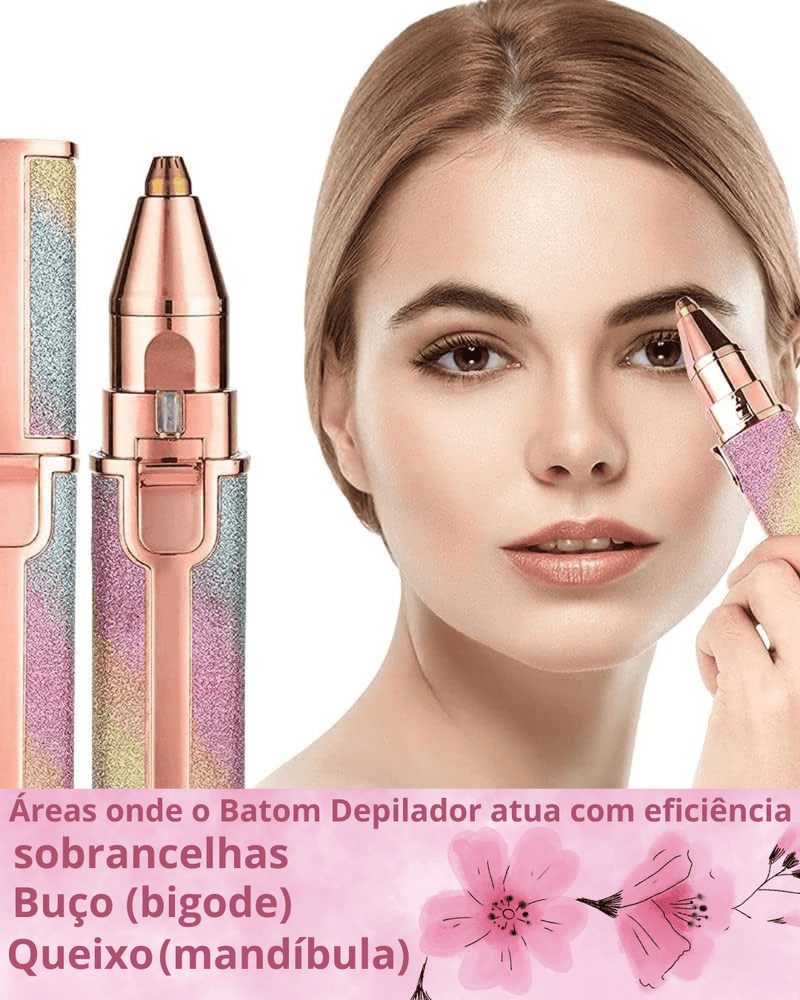 Batom Depilador 2 em 1 Feminino – Beleza e Praticidade em um Só Toque!