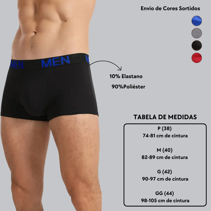 Comfortable Breathable Microfiber Seamless Men's Boxer Underwear Kit
