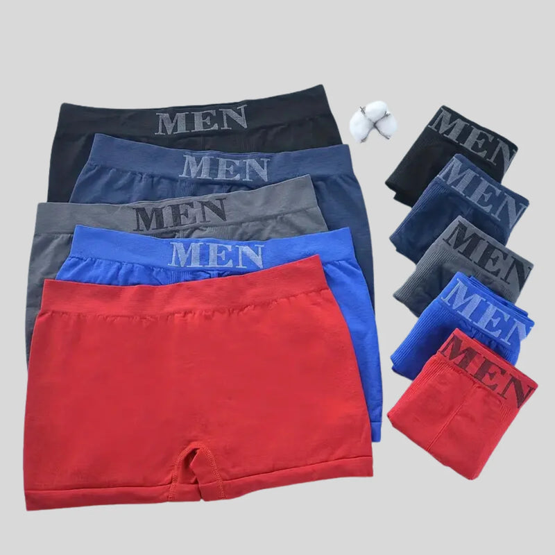 Comfortable Breathable Microfiber Seamless Men's Boxer Underwear Kit