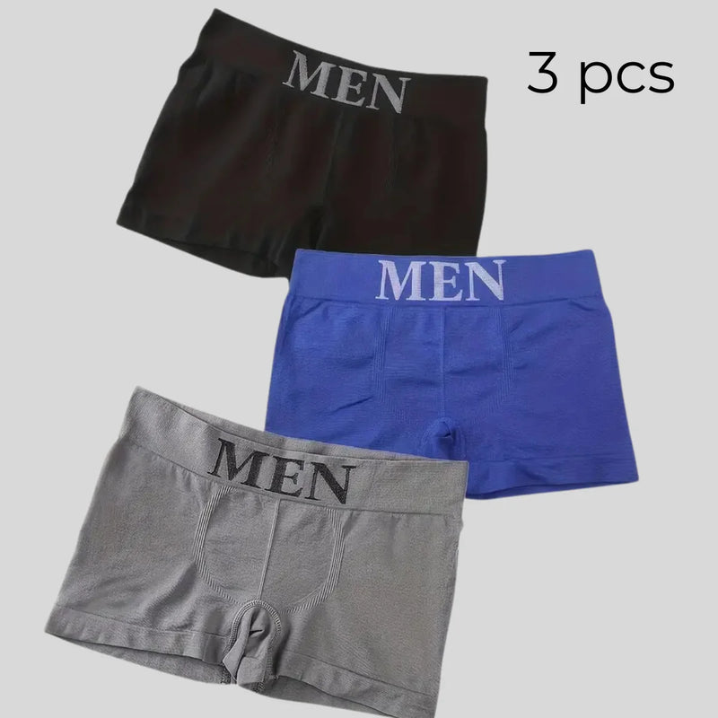Comfortable Breathable Microfiber Seamless Men's Boxer Underwear Kit