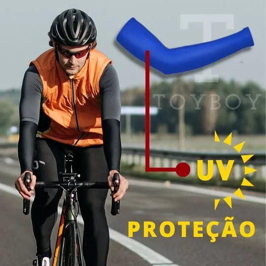 Manguito Mangóte Moto Esportes Frio Calor Tecido De Proteção Solar Uv