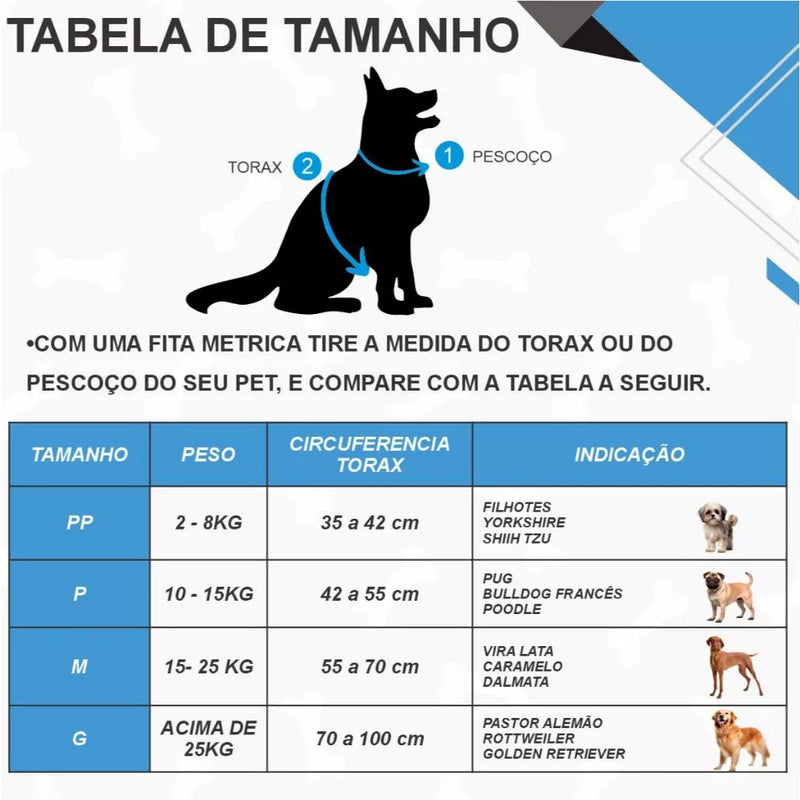 Coleira peitoral guia reforçada para caes muito forte