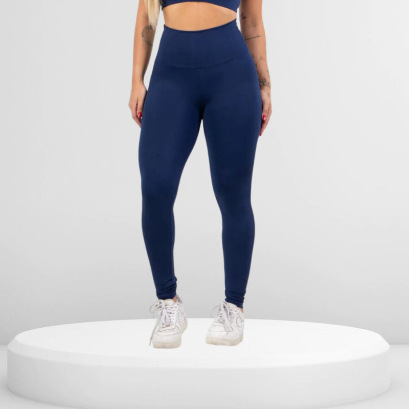 Kit 5 Calça Legging Lisa Suplex Cintura Alta Academia