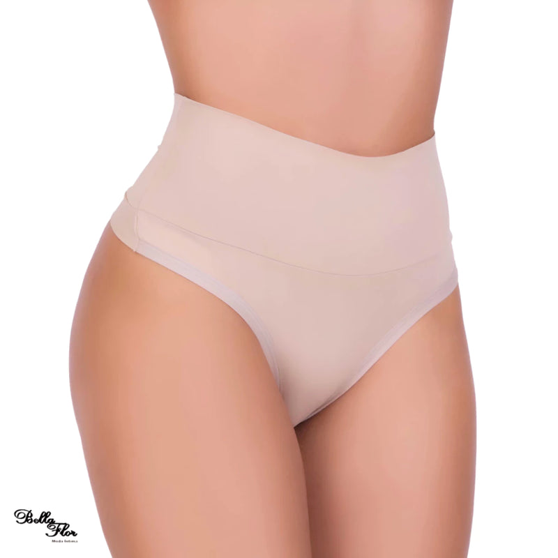 Kit 5 Calcinhas Modeladoras Cintura Alta Cós Duplo Fio Duplo Lisas Lingerie Segura Barriga Power Fitness Pós Parto