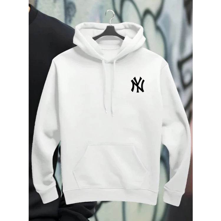 Moletom Canguru Flanelado New York Hip Hop Com Bolso Masculino e Feminino