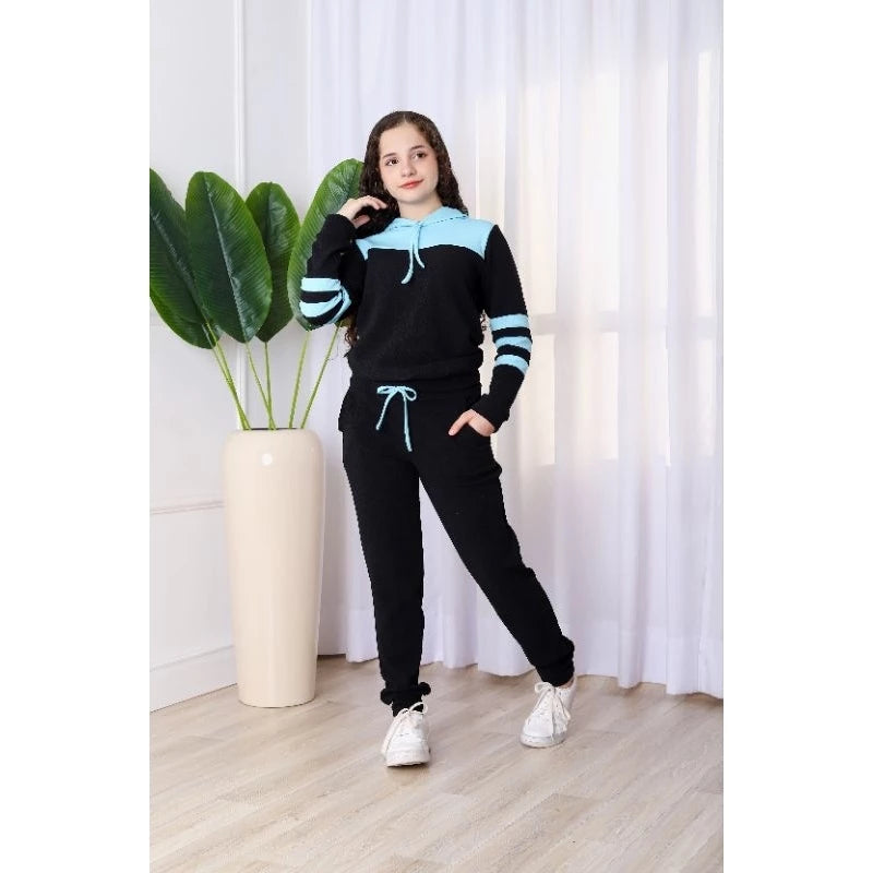 conjunto feminino infantil moletom agasalho inverno (4 ao 14) malha crepe