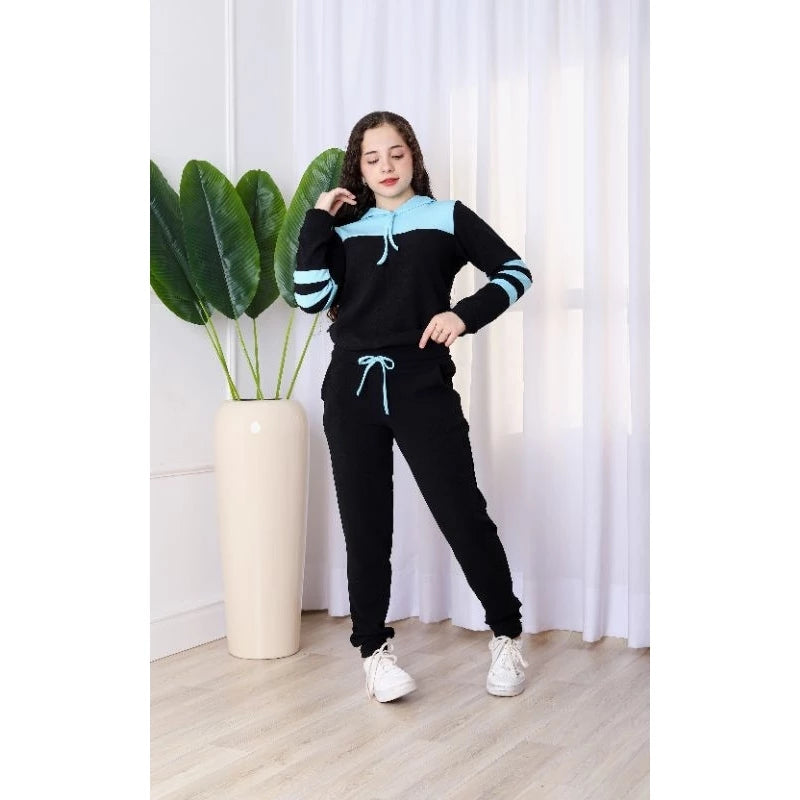 conjunto feminino infantil moletom agasalho inverno (4 ao 14) malha crepe