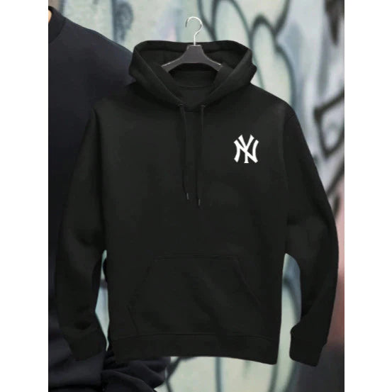 Moletom Canguru Flanelado New York Hip Hop Com Bolso Masculino e Feminino